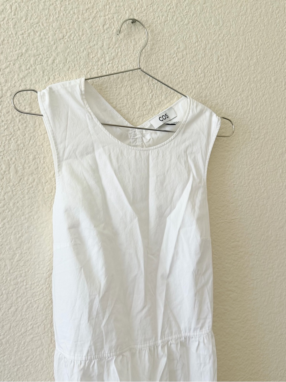 COS White Sleeveless Top with Clean Neckline - Picture 3 of 6